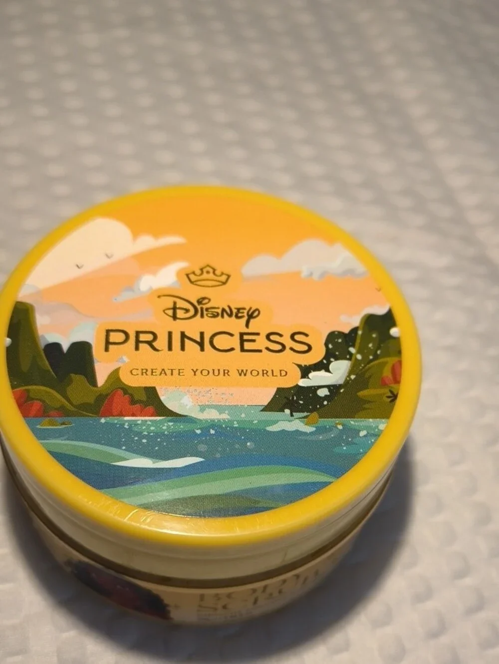 Disney Princess Yellow Hibiscus Coconut Body Scrub Jar